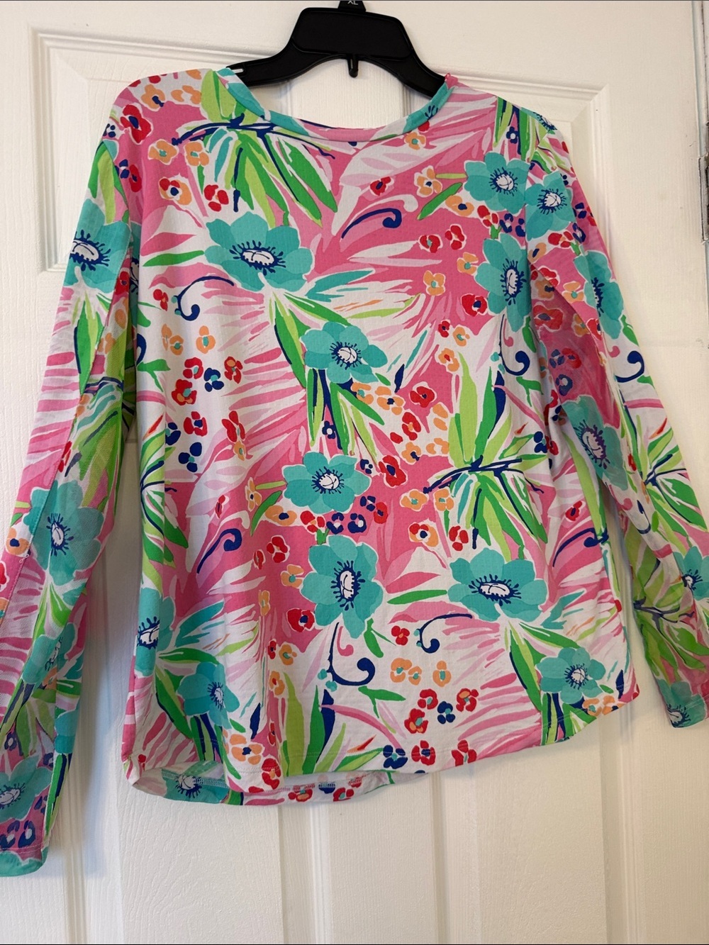 IBKUL Floral Long-Sleeve Cooling Shirt XL